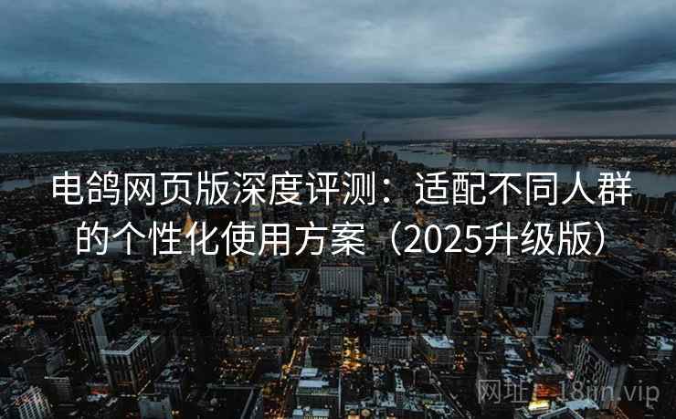 电鸽网页版深度评测：适配不同人群的个性化使用方案（2025升级版）