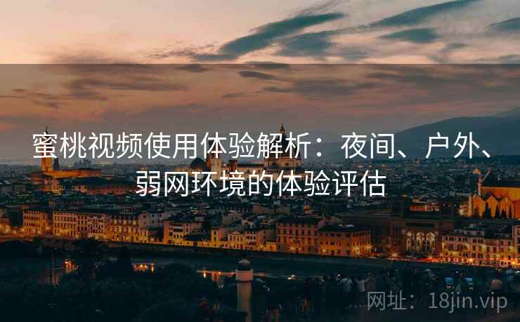 蜜桃视频使用体验解析：夜间、户外、弱网环境的体验评估