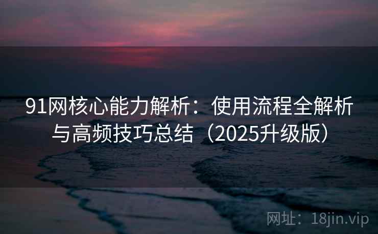 91网核心能力解析：使用流程全解析与高频技巧总结（2025升级版）