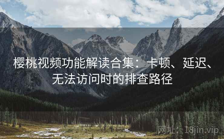 樱桃视频功能解读合集：卡顿、延迟、无法访问时的排查路径