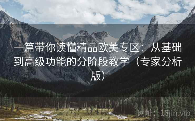 一篇带你读懂精品欧美专区:从基础到高级功能的分阶段教学(专家分析版) 一篇带你读懂精品欧美专区:从基础到高级功能的分阶段教学(专家分析版)