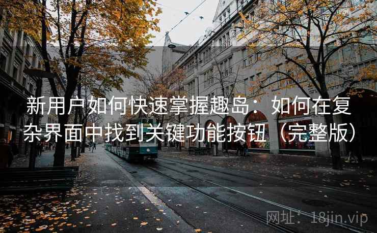 新用户如何快速掌握趣岛：如何在复杂界面中找到关键功能按钮（完整版）
